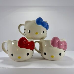 HELLO KITTY - NEW 3 Set Bundle MultiColor Ceramic Collectable Mug Set